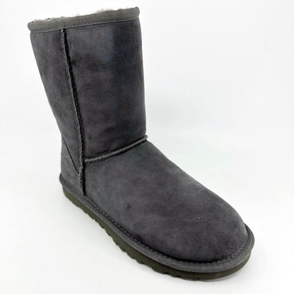 UGG Classic Short Grey Womens Size 6 Sheepskin Suede Boots