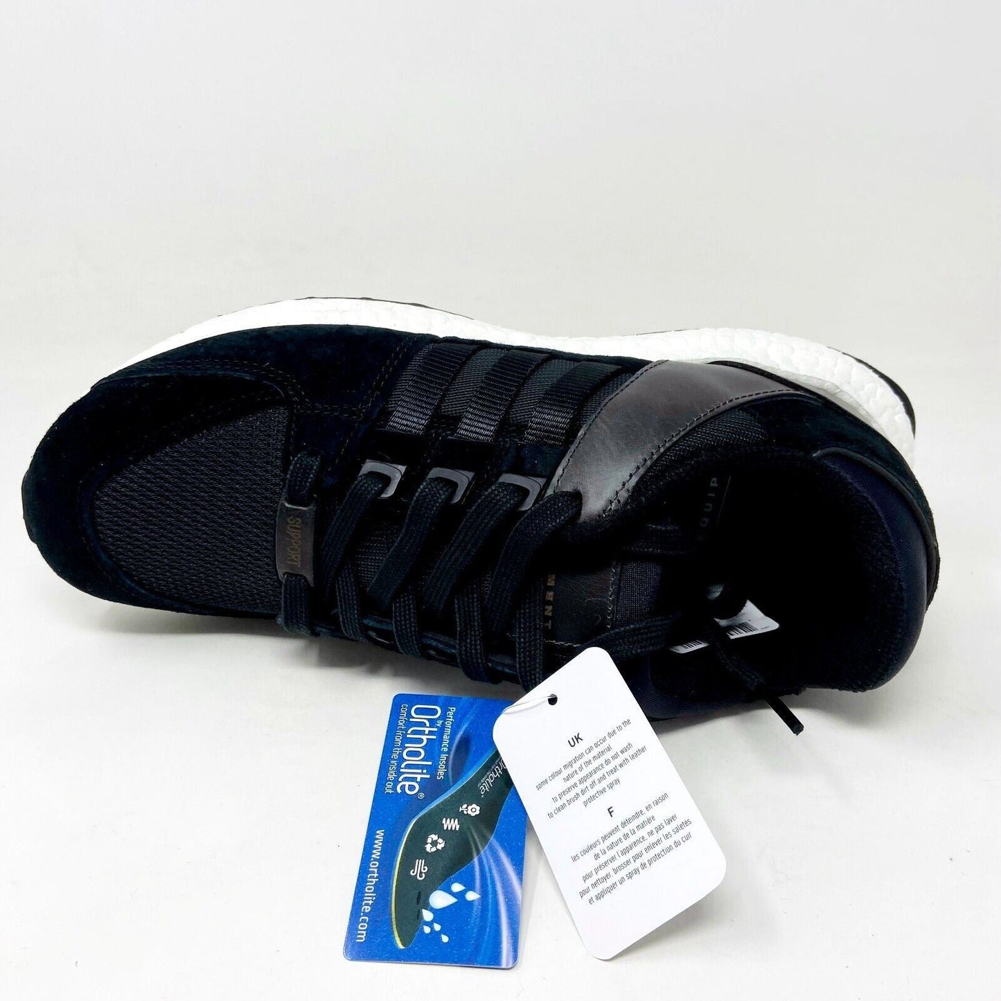 Adidas Originals EQT Support Ultra Milled Leather Black Mens Running Shoe BA7475
