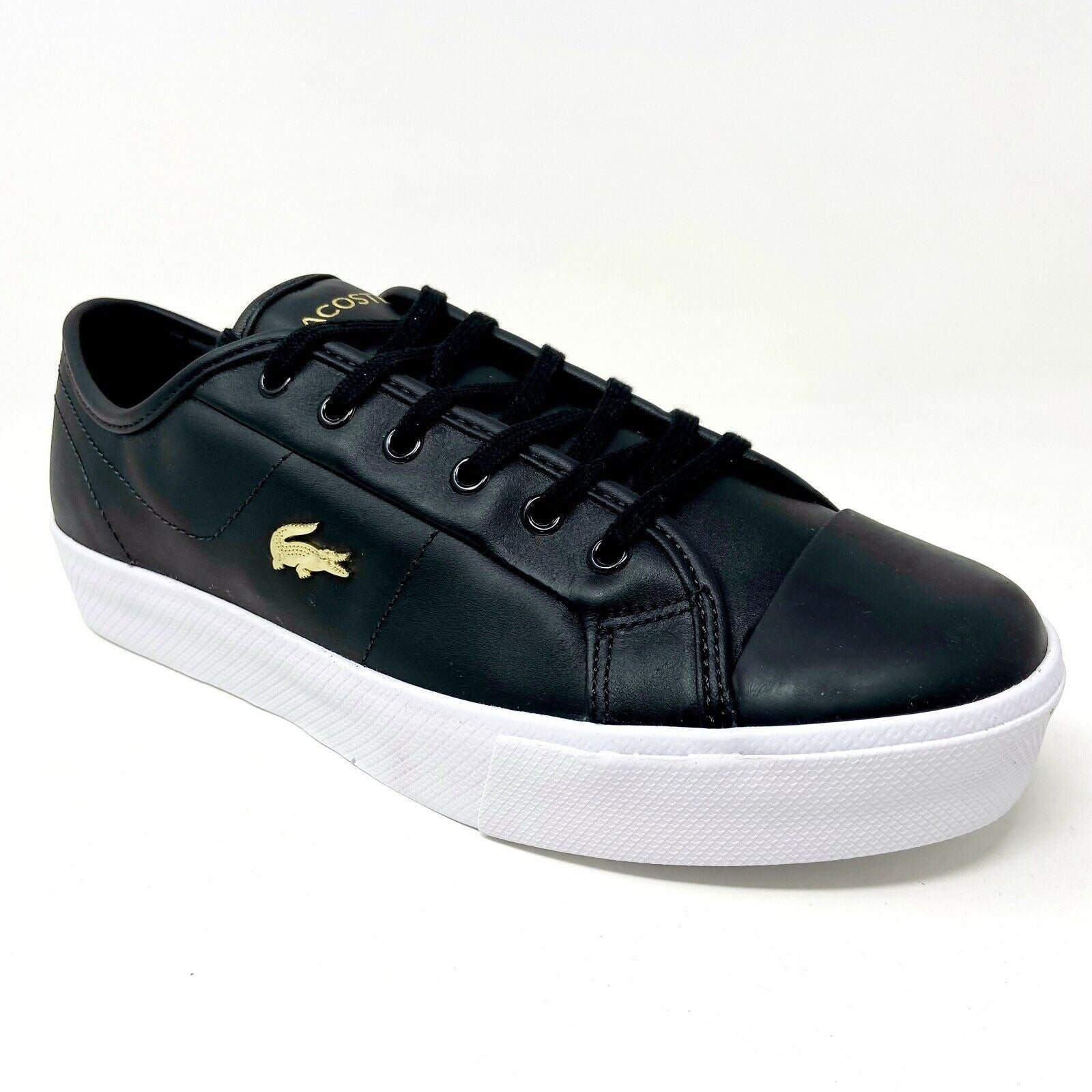 Lacoste Ziane Plus Grand 1201 CFA Black White Leather Womens Casual Shoes