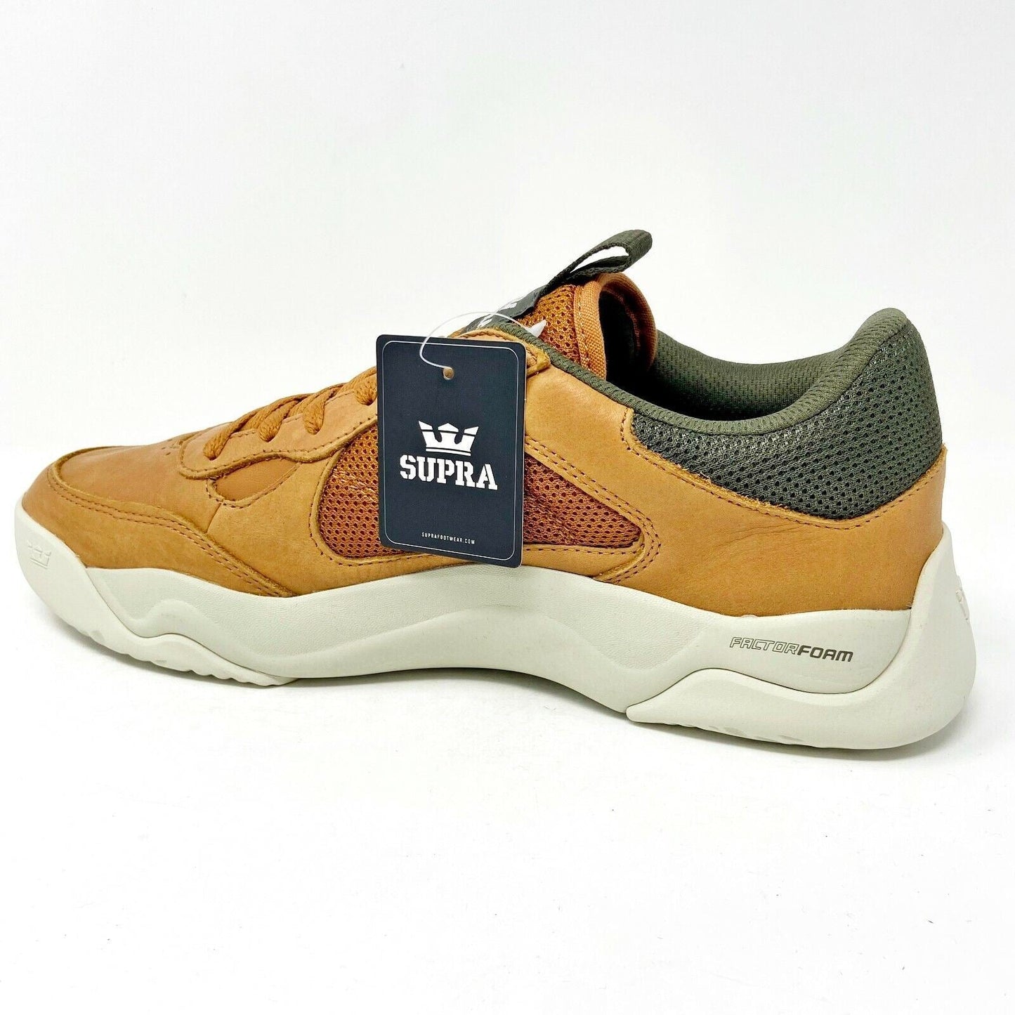 Supra Pecos Veg Olive Bone Mens Skateboard Sneakers 06375 259