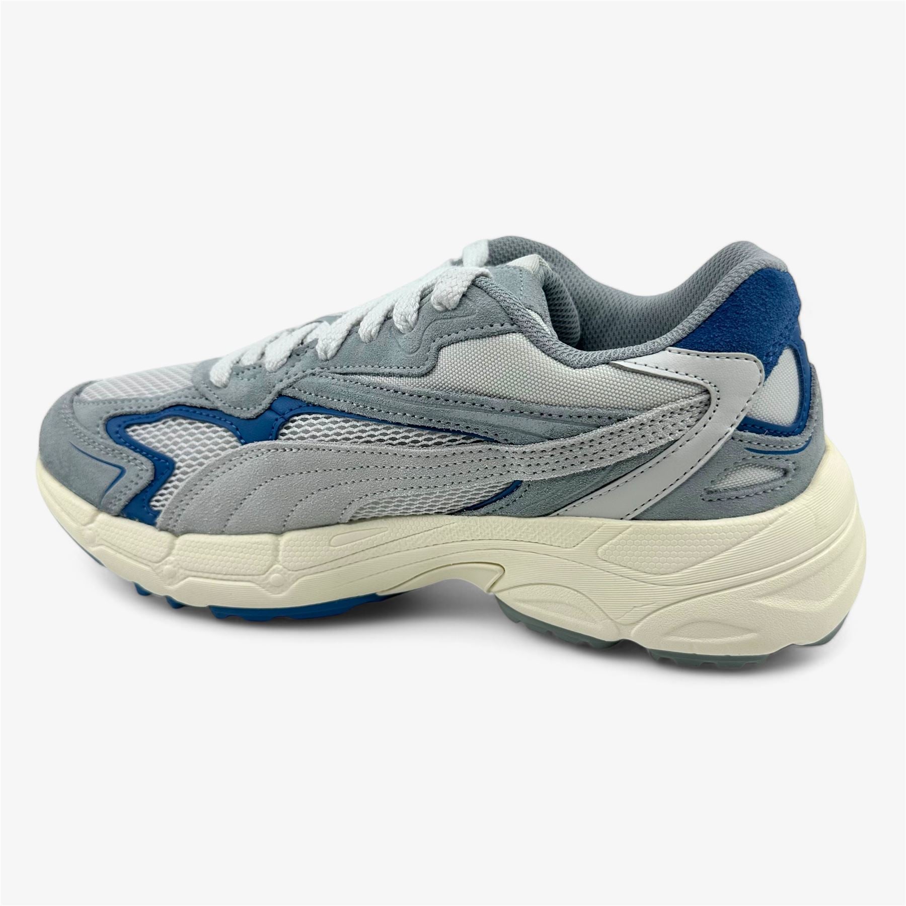 PUMA Teveris G Blue Horizon Feather Gray Mens Spikeless Golf Shoes