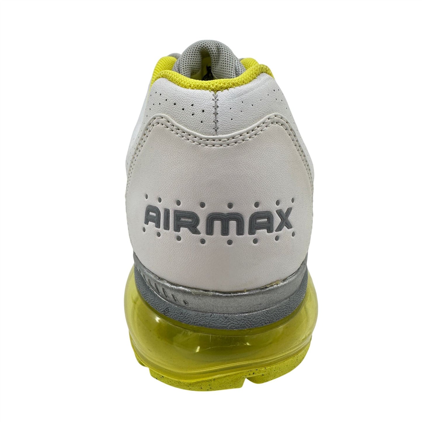 Nike Air Max+ 2011 Leather White Stealth Yellow Womens Athletic Sneaker