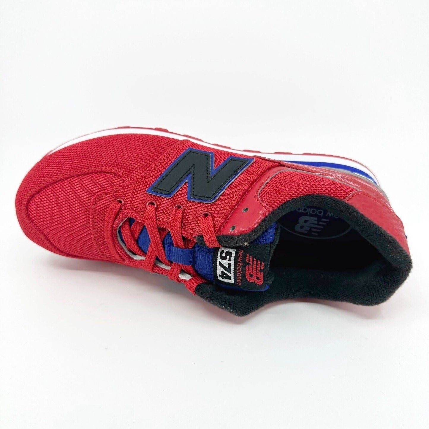 New Balance 574 Classics Red Black Blue Kids Running Sneakers KL574WSG