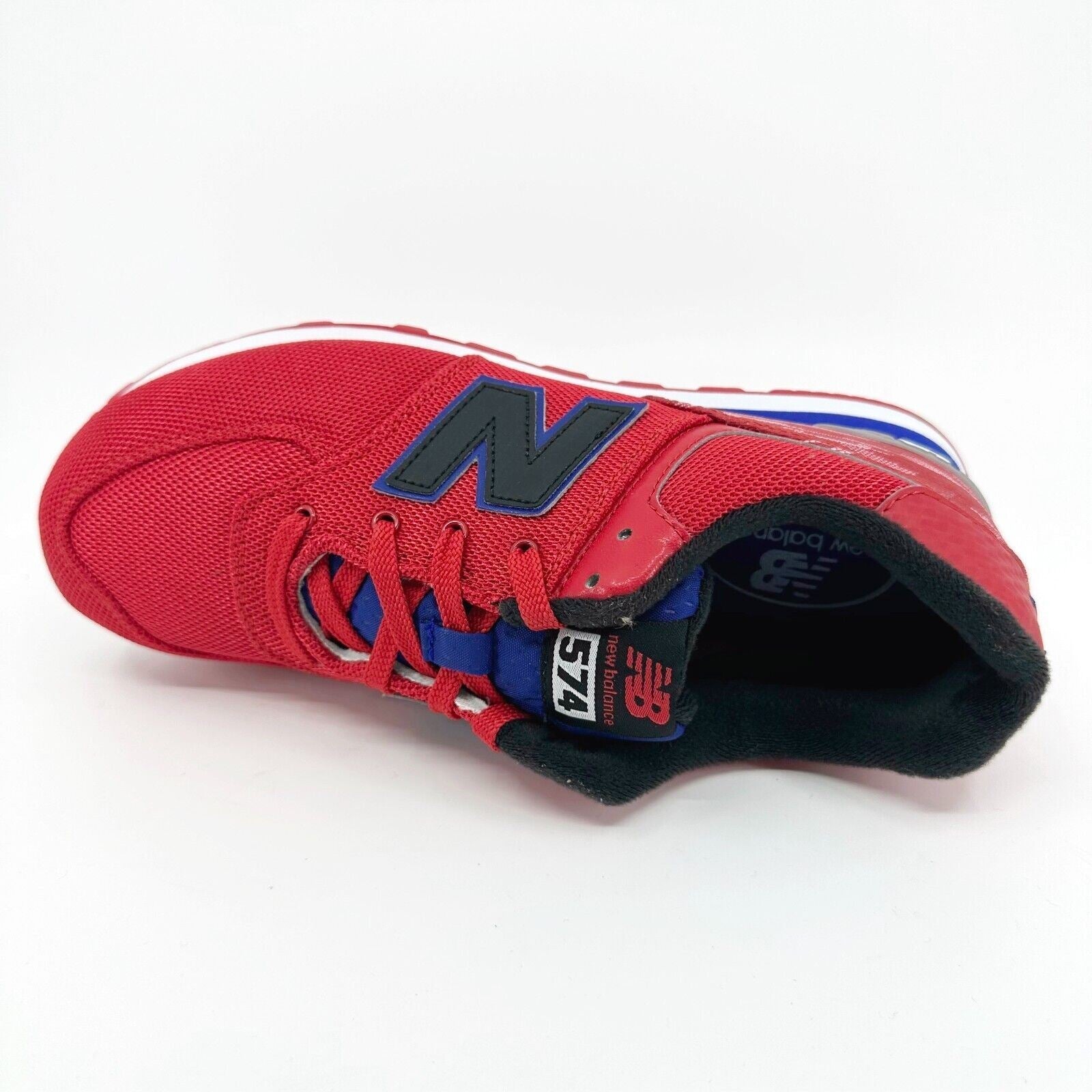 New Balance 574 Classics Red Black Blue Kids Running Sneakers KL574WSG