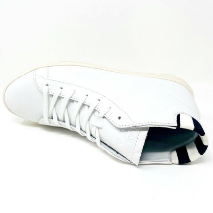 Clae Bradley Mid x Agnes B White Leather Mens Premium Casual Sneakers
