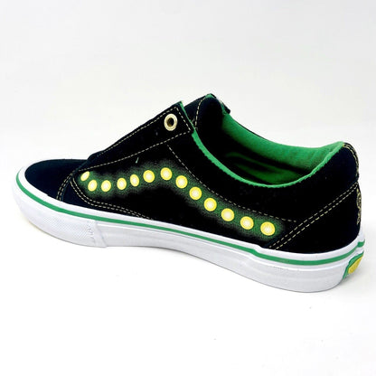 Vans Old Skool Pro (Shake Junt) Black White Green Womens Casual Shoes
