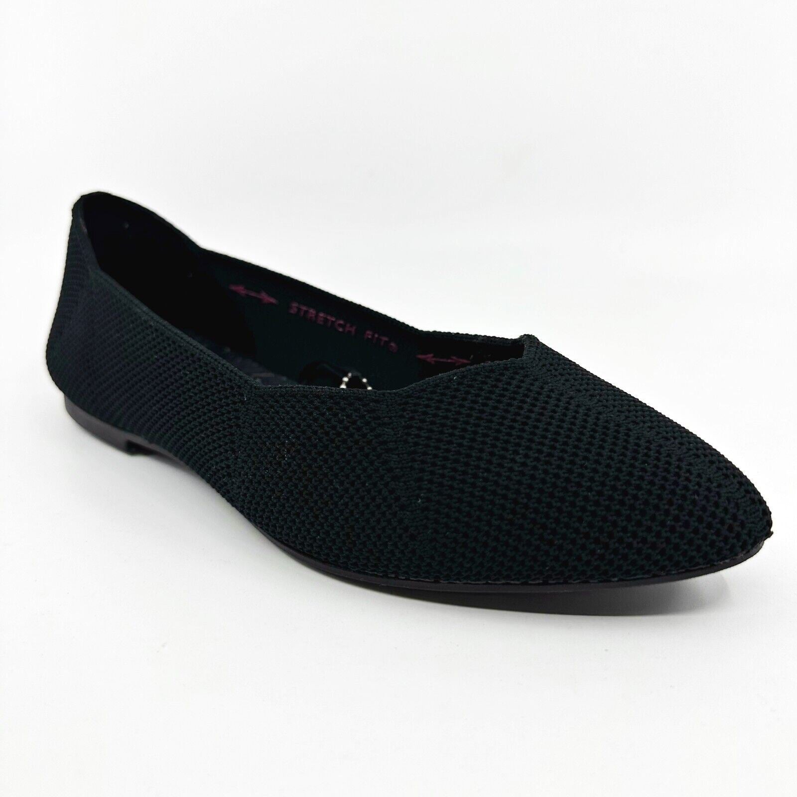 Skechers Cleo 3 Carats Black Womens Size 6.5 Casual Flat Shoes