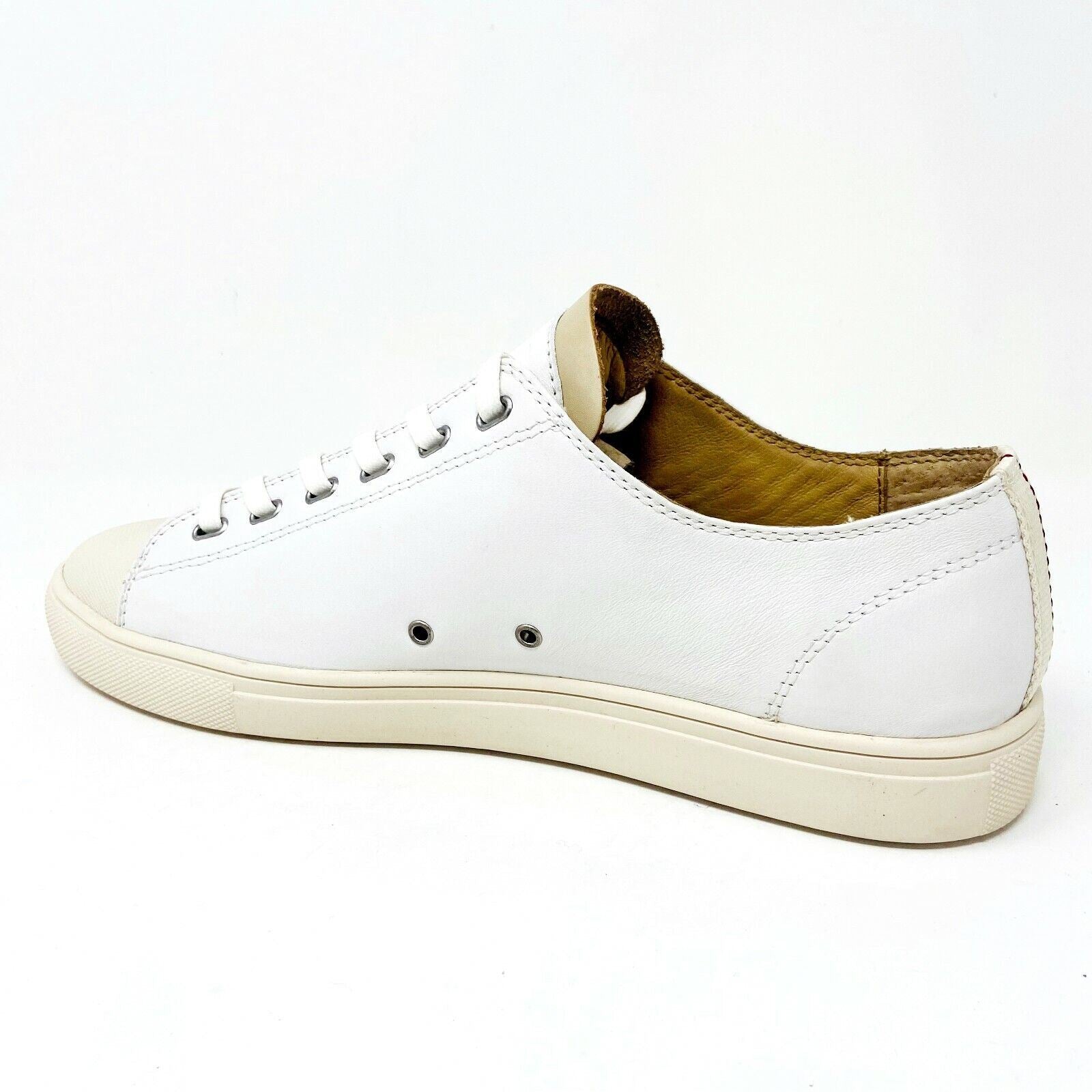 Clae Herbie SP White Milled Leather Mens Premium Casual Sneakers