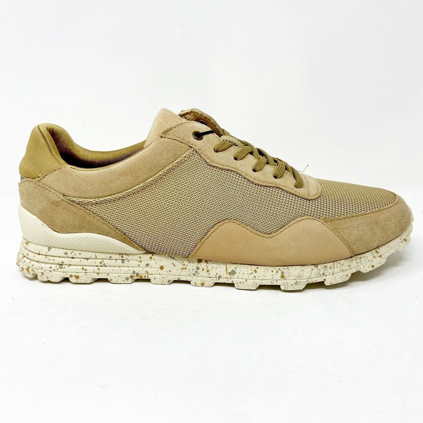 Clae Hoffman Camel Suede Mesh Mens Premium Casual Sneakers
