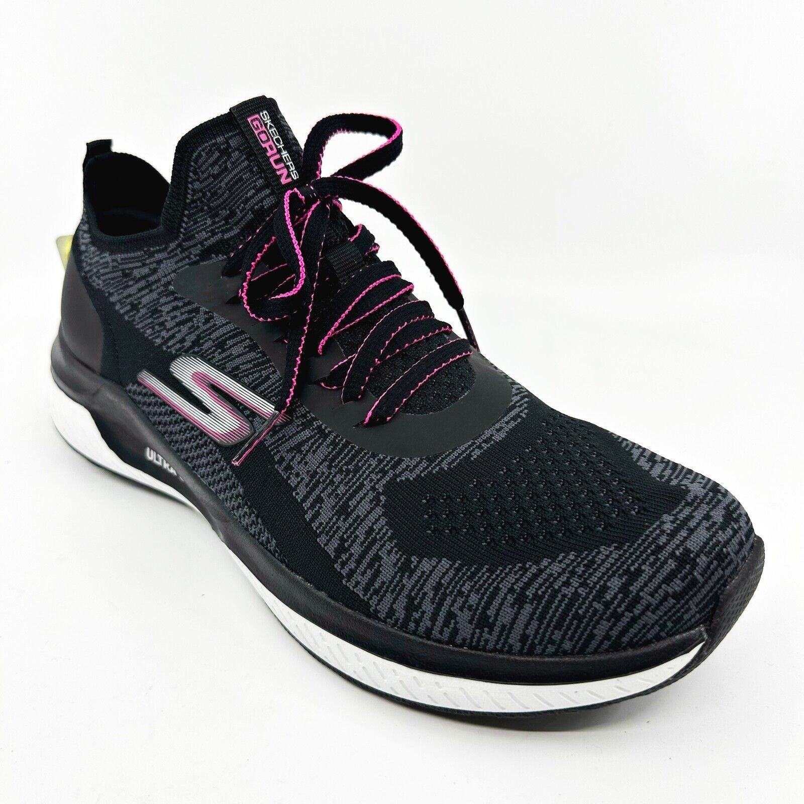 Skechers Go Run Steady Swift Black Hot Pink Womens Size 11 Athletic Sneakers