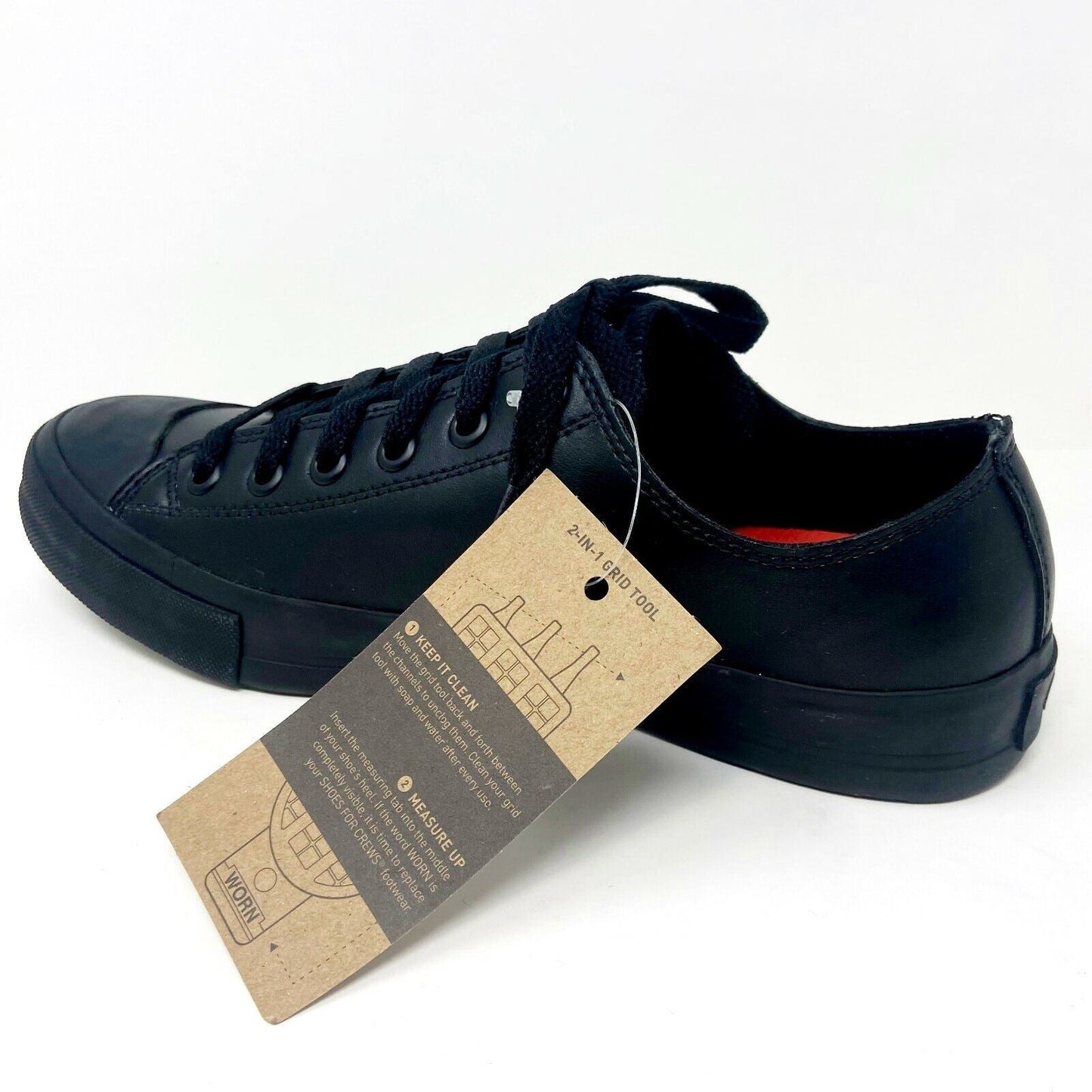 Shoes For Crews Delray Black Slip Resistant Mens Size 7 Work Crew Shoes 38649