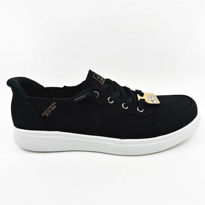 Skechers Bobs Skipper Keep It Sweet Black Womens  Slip On Sneakers