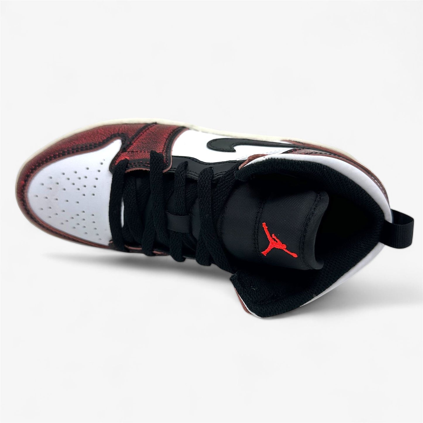 Jordan 1 Mid SE PS Black Infrared 23 White Kids Athletic Sneaker