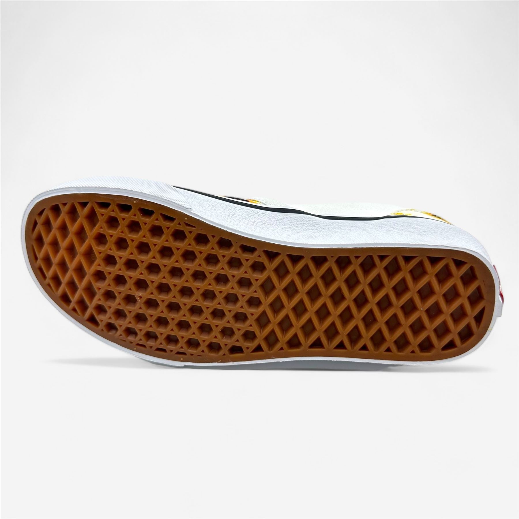 VANS Classic Slip On Sunflower Yelllow True White Kids Girls Size 3 Slip-On