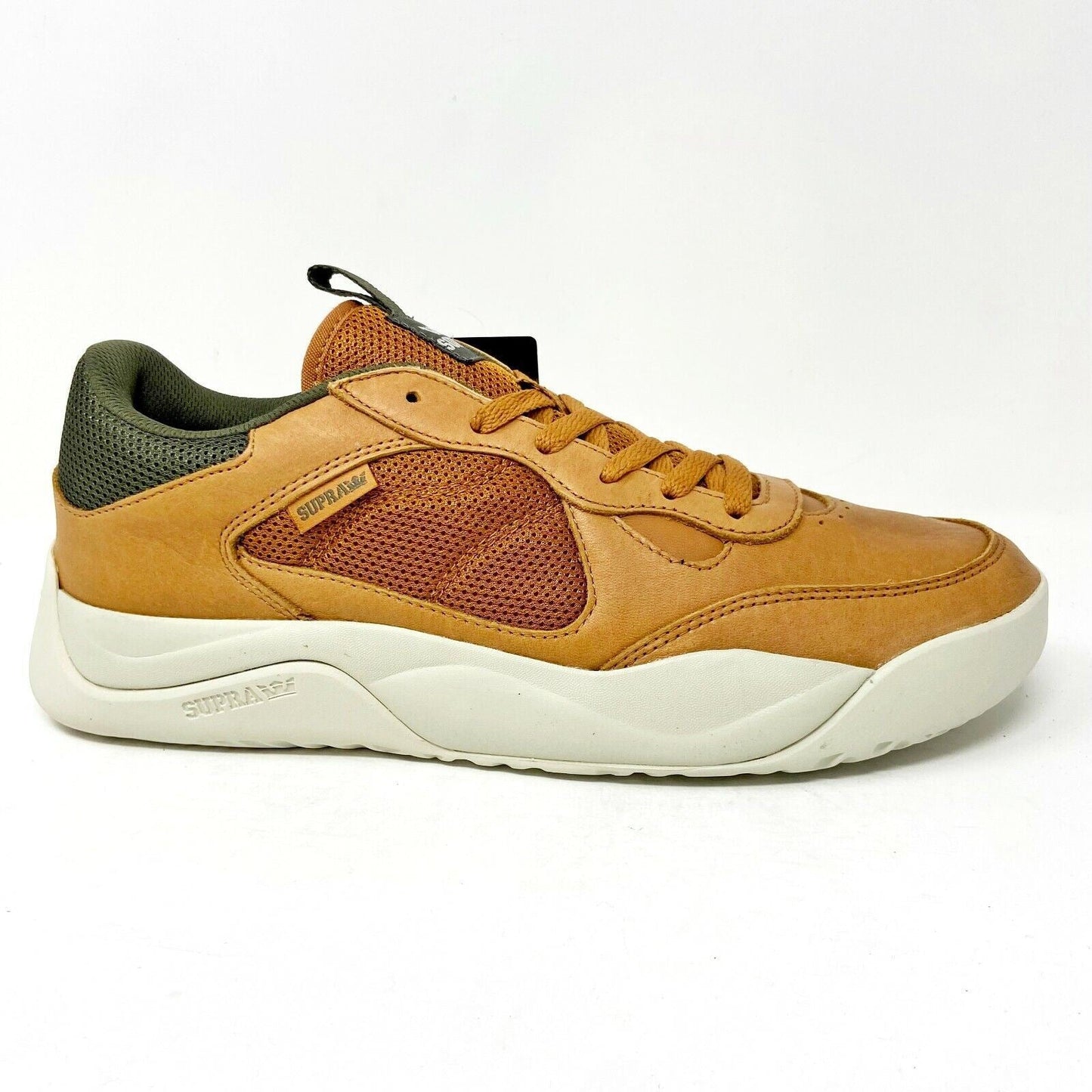 Supra Pecos Veg Olive Bone Mens Skateboard Sneakers 06375 259