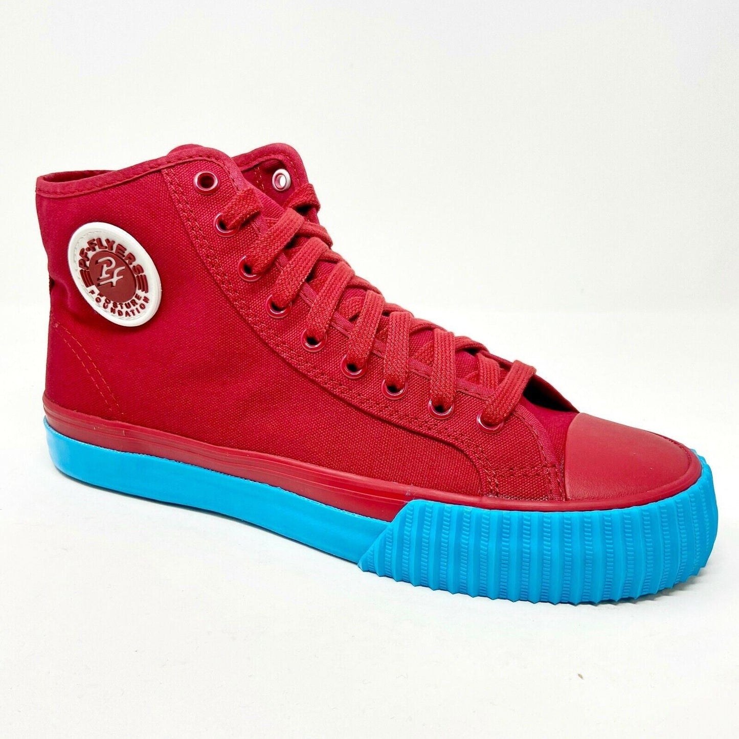 PF Flyer Center Hi Red Blue Mens Retro Casual Sneakers PM12OH1V