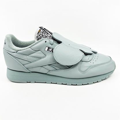 Reebok Classic Leather x Eames Office Sea Gray Black Mens Athletic Sneaker