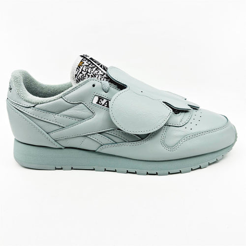 Reebok Classic Leather x Eames Office Sea Gray Black Mens Athletic Sneaker