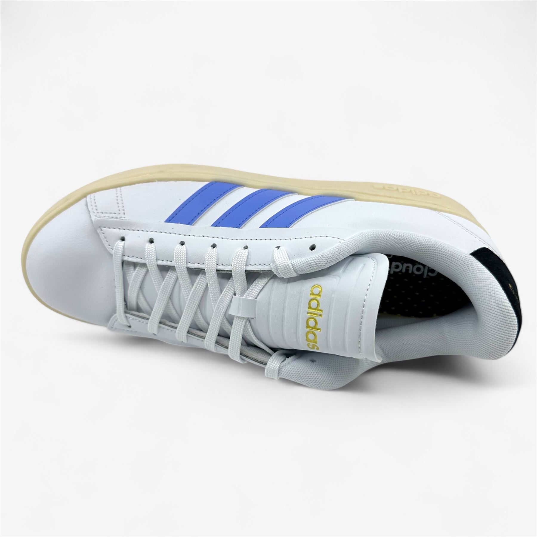 Adidas Grand Court Alpha White Blue Womens Size 11 Athletic Sneaker