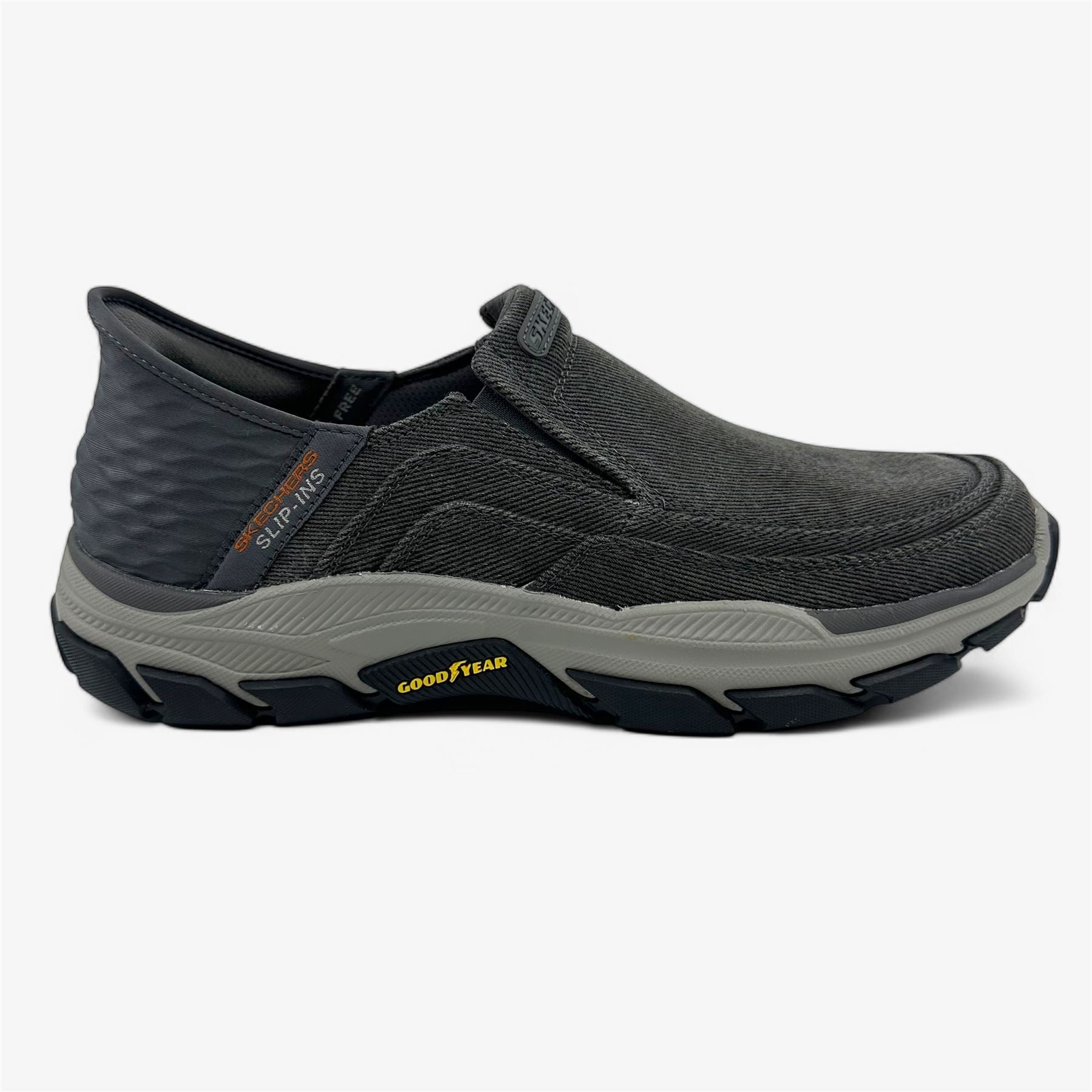 Skechers Respected Holmgren Charcoal Mens Athletic Goodyear Outsole Sneaker