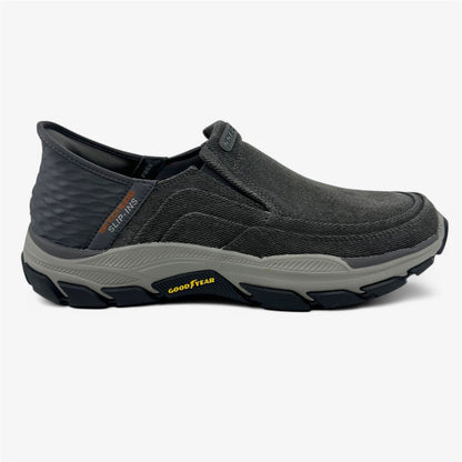 Skechers Respected Holmgren Charcoal Mens Athletic Goodyear Outsole Sneaker