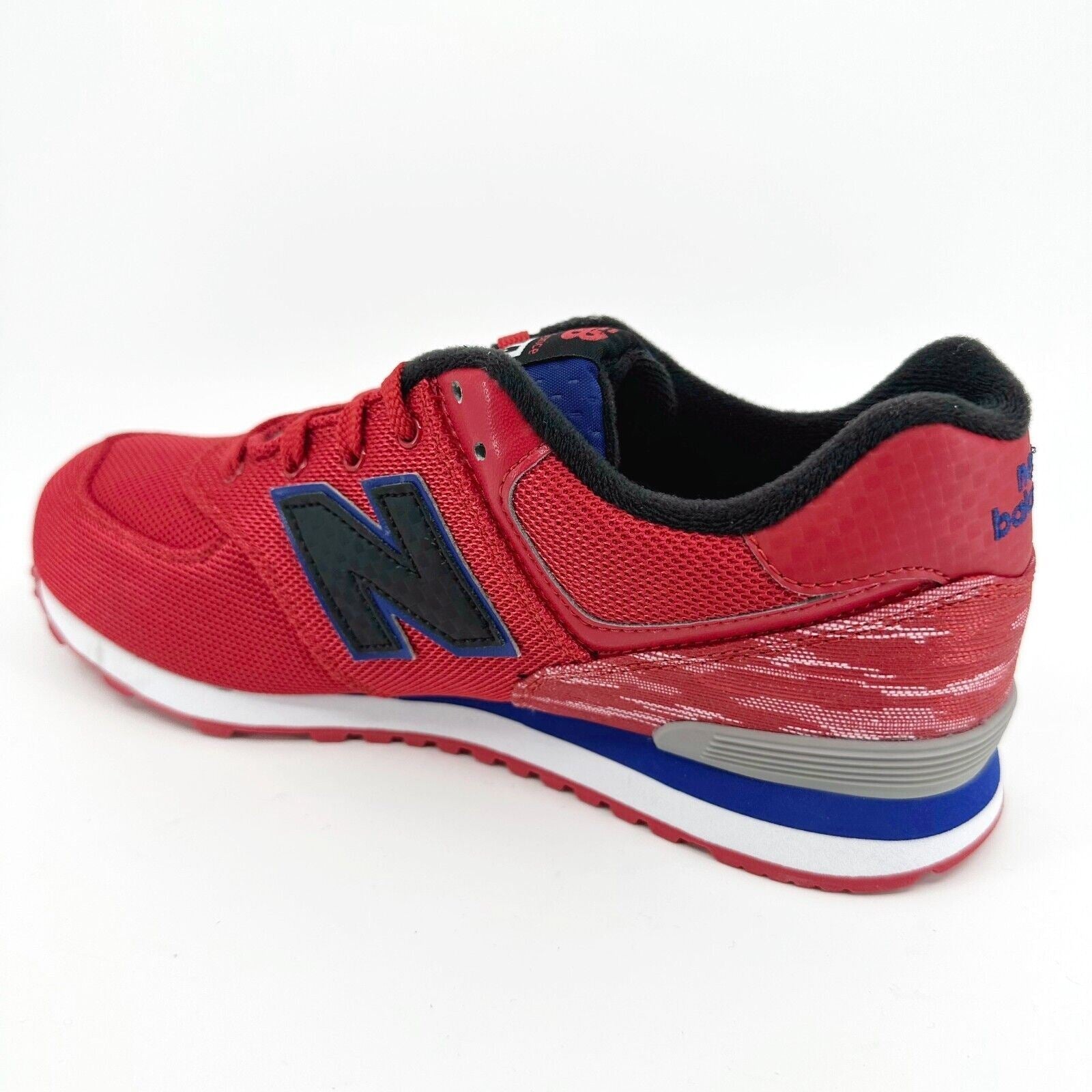New Balance 574 Classics Red Black Blue Kids Running Sneakers KL574WSG
