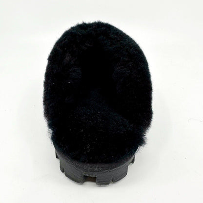 UGG Coquette Black Womens Suede Sheepskin Comfy Slippers 5125W BLK