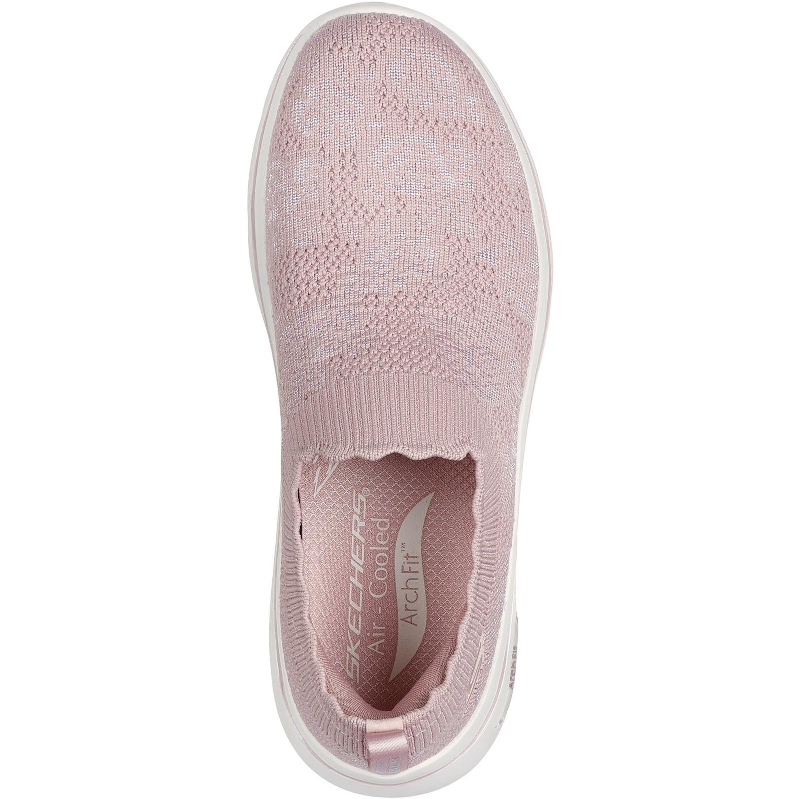 Women's Wide Fit Skechers 125329 Go Walk Arch Fit 2.0 Rosa Linda Trainers