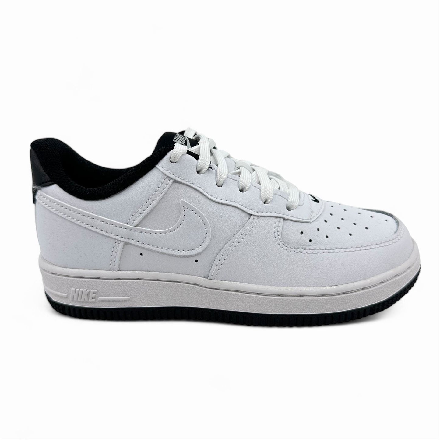 Nike Force 1 ESS White Black Kids Size 1 Athletic Sneaker