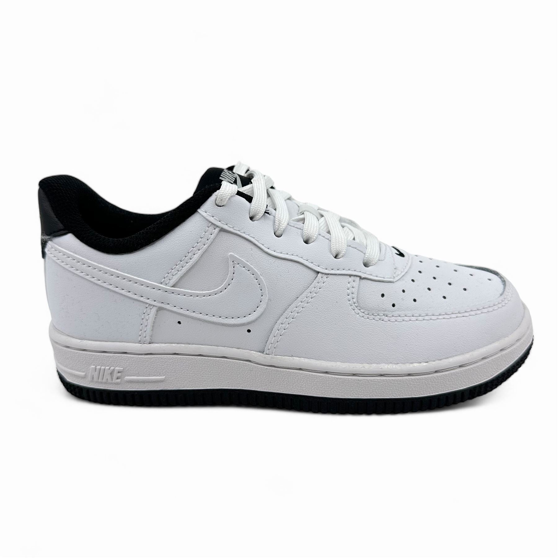 Nike Force 1 ESS White Black Kids Size 1 Athletic Sneaker