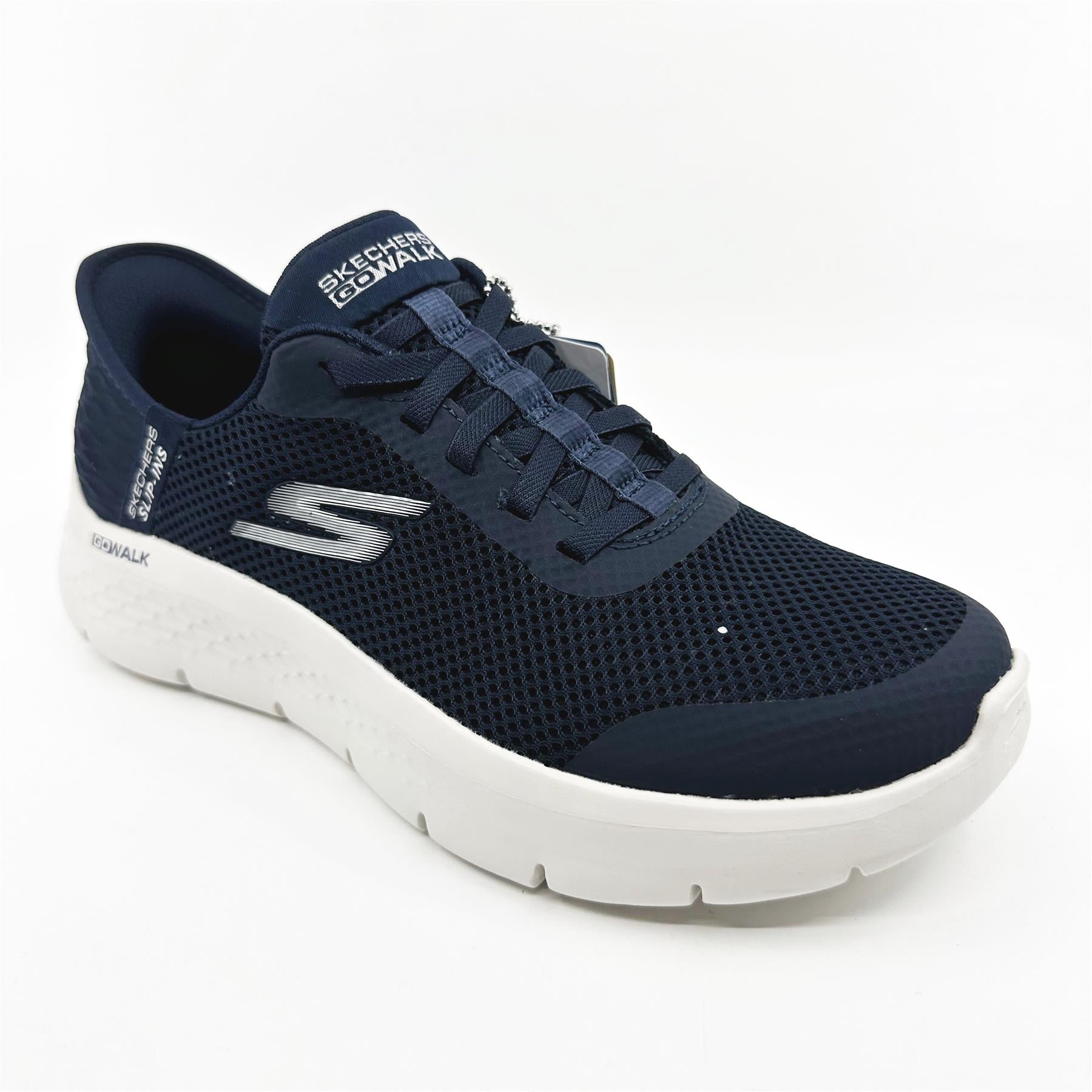 SKECHERS Go Walk Flex Grand Entry Navy White Womens  Slip On Sneakers