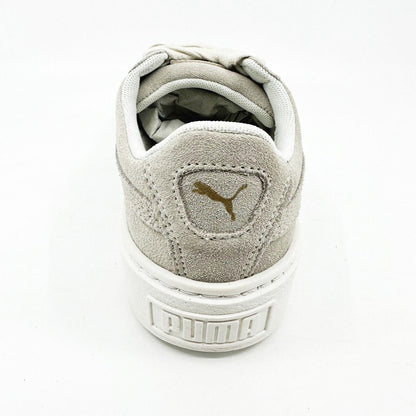 Puma Suede Platform Crushed Gem Marshmallow Metallic Gold Womens 365866 02