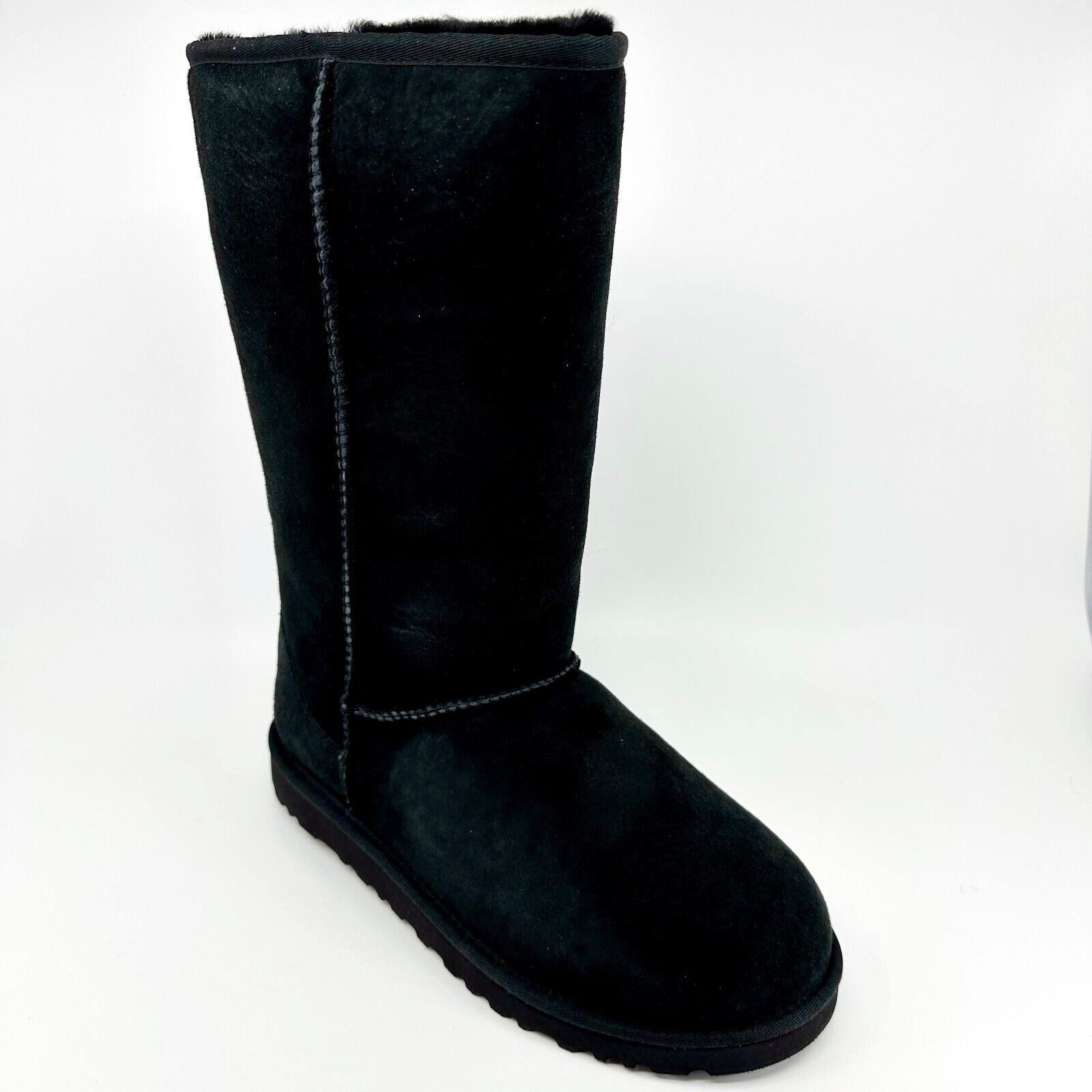 UGG Classic Tall Black Kids Girls Suede Sheepskin Boots 5229 BLK