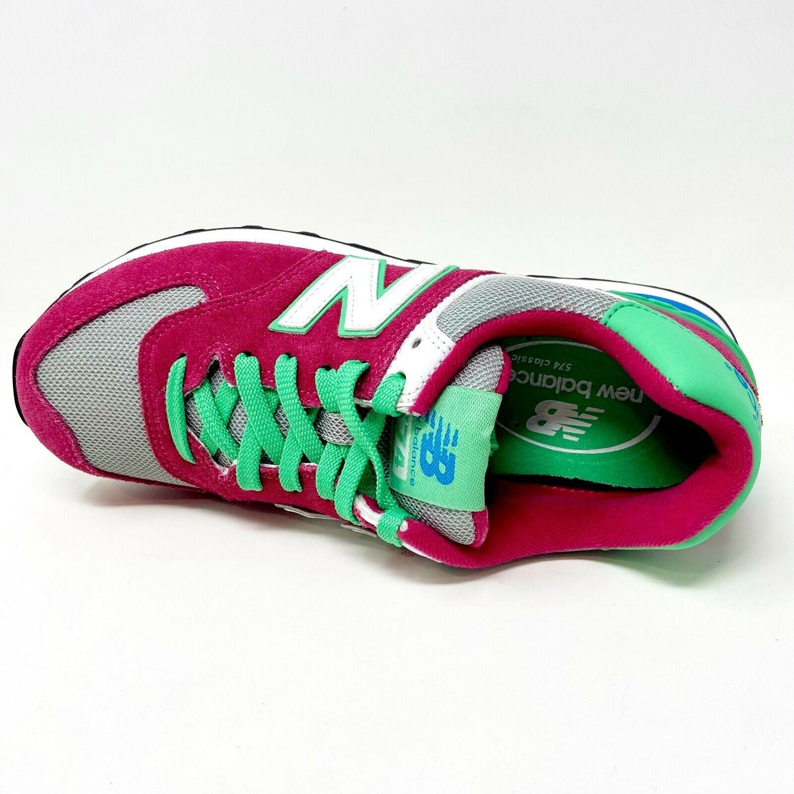 New Balance 574 Classic Red Green Womens Size 7 Casual Shoes Sneakers WL574CPV