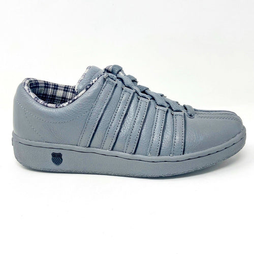 K-Swiss Mens Classic LXP Charcoal Black Tartan Casual Sneakers 01012048