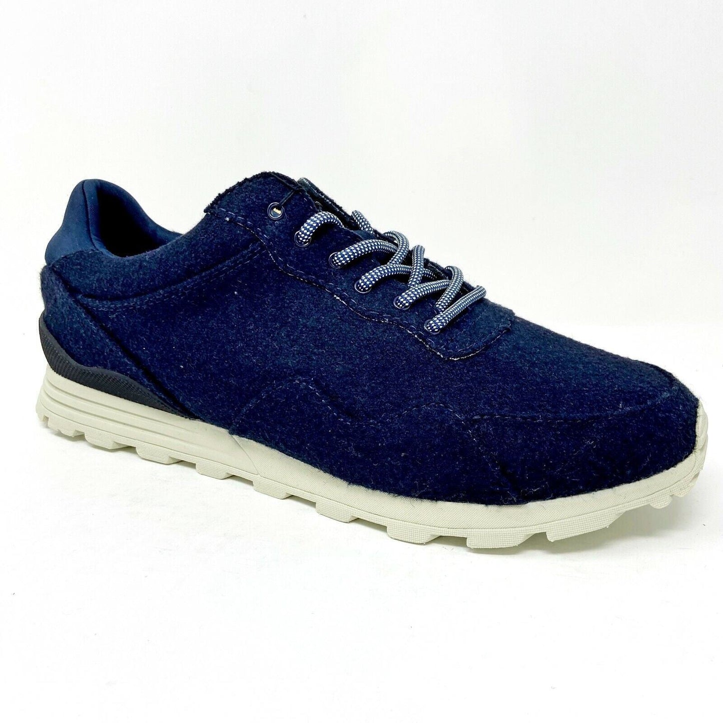 Clae Hoffman Deep Navy Wool Mens Size 10 Premium  Sneakers