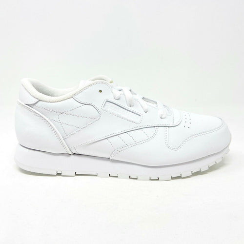 Reebok Classic Leather Triple White Grade School Kids Running Shoes J90139