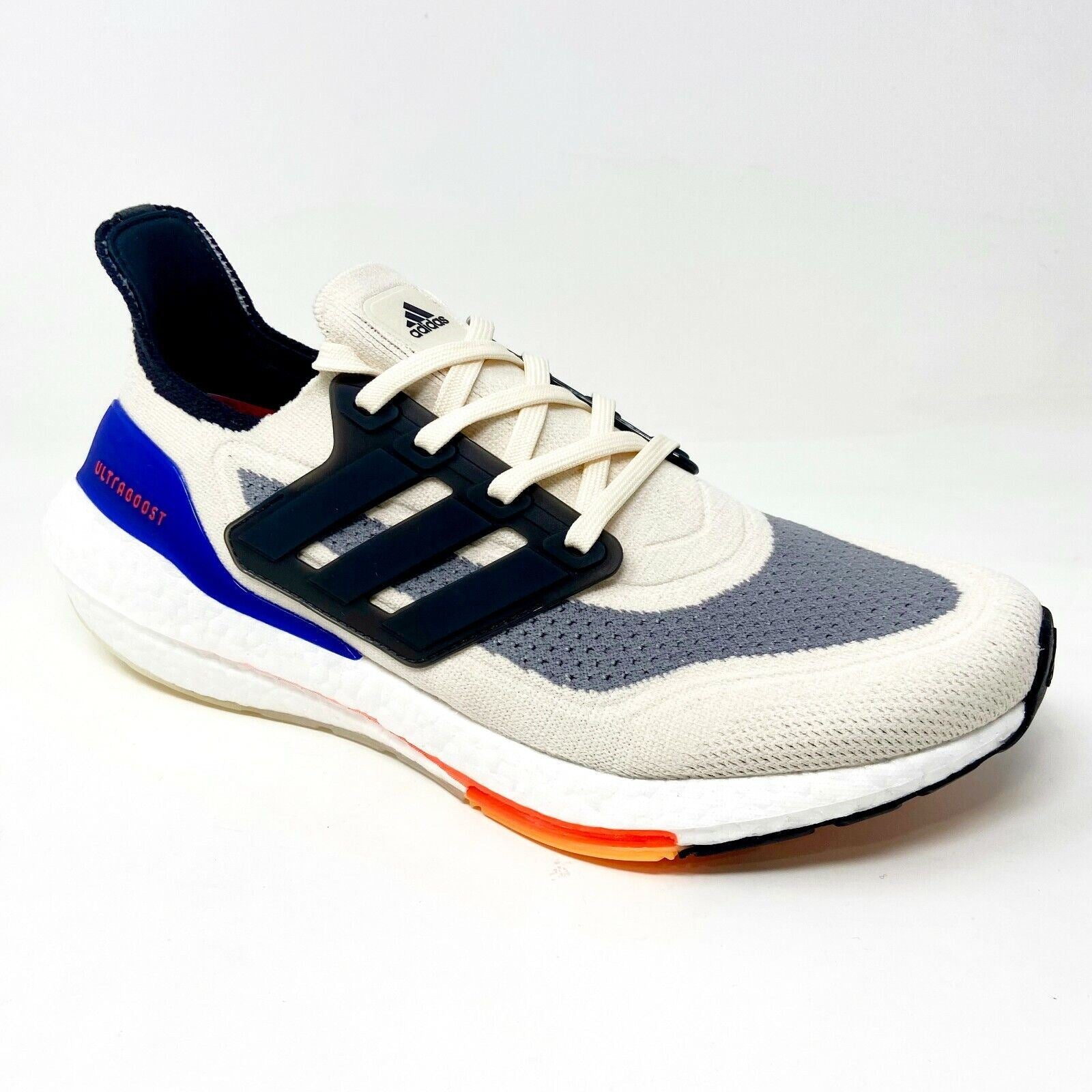 Adidas UltraBoost 21 Wonder White Carbon Mens Size 9.5 Running Shoes S23869