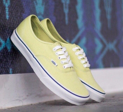VANS Authentic Lime Green True White Womens Classic Casual Shoes