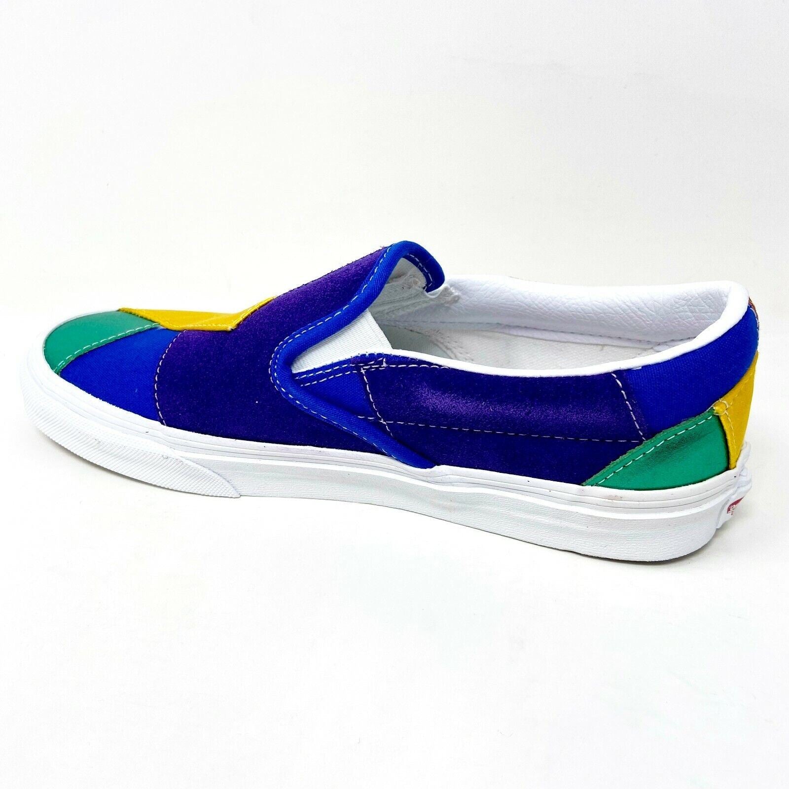 Vans Classic Slip On (Pride) Patchwork True White LGBTQ Womens Casual Shoes