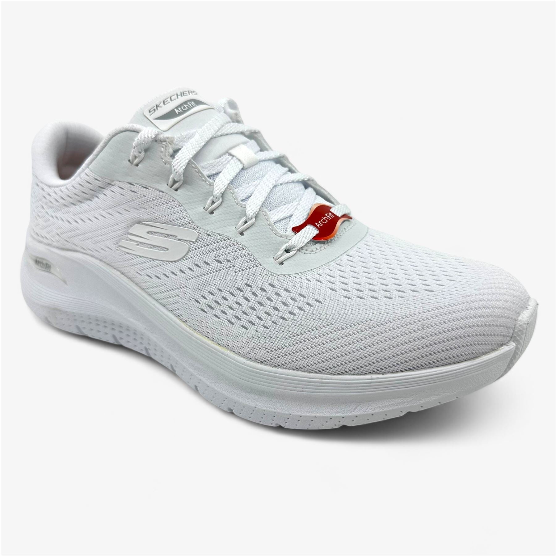Skechers Arch Fit 2.0 Big League White Womens Wide Athletic Sneaker