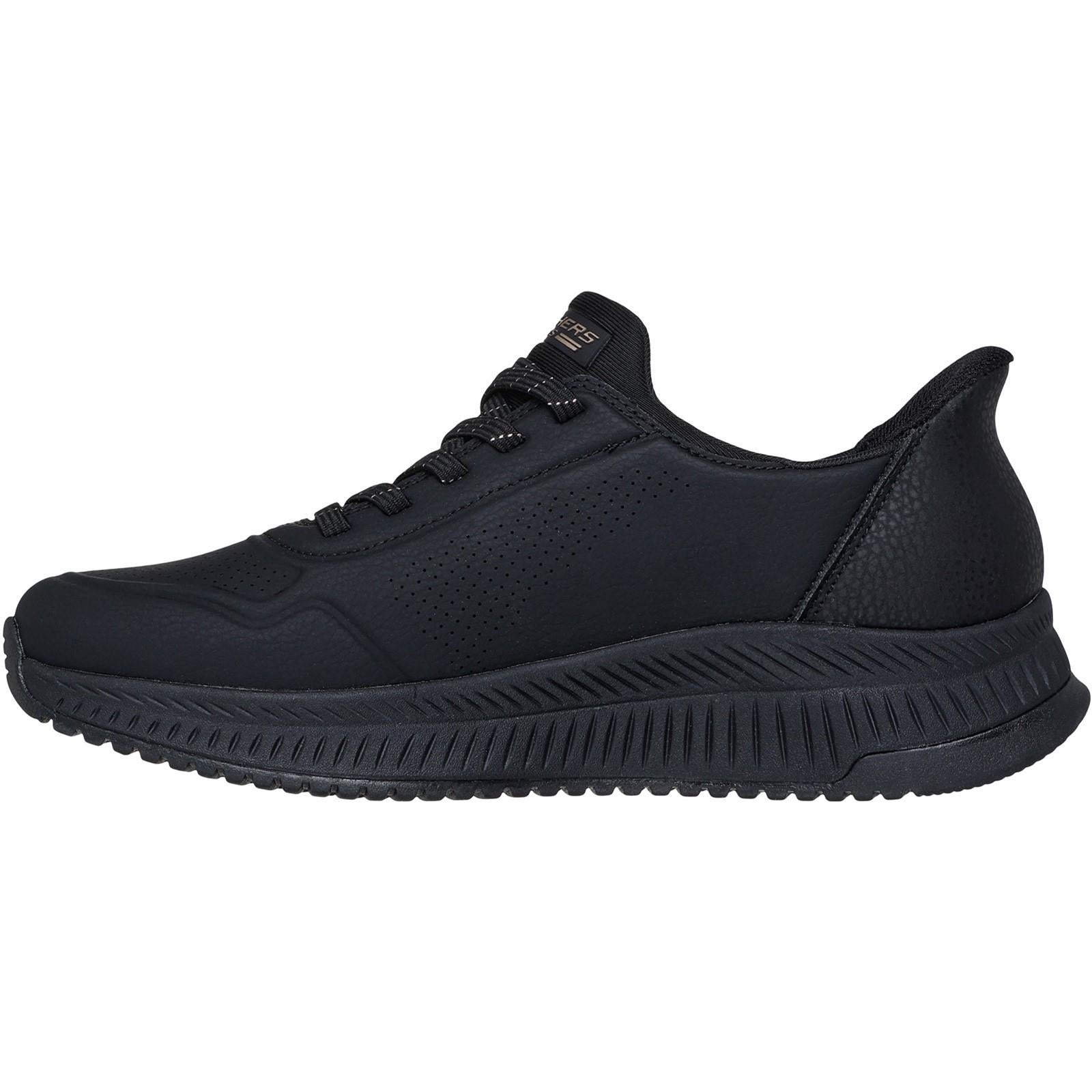 Women's Wide Fit Skechers 117740 Slip-ins Bobs Squad 4 Key Look Trainers