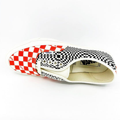 Vans Vault OG Authentic LX (Canvas) Logo Checkerboard Flame Black Mens Shoes