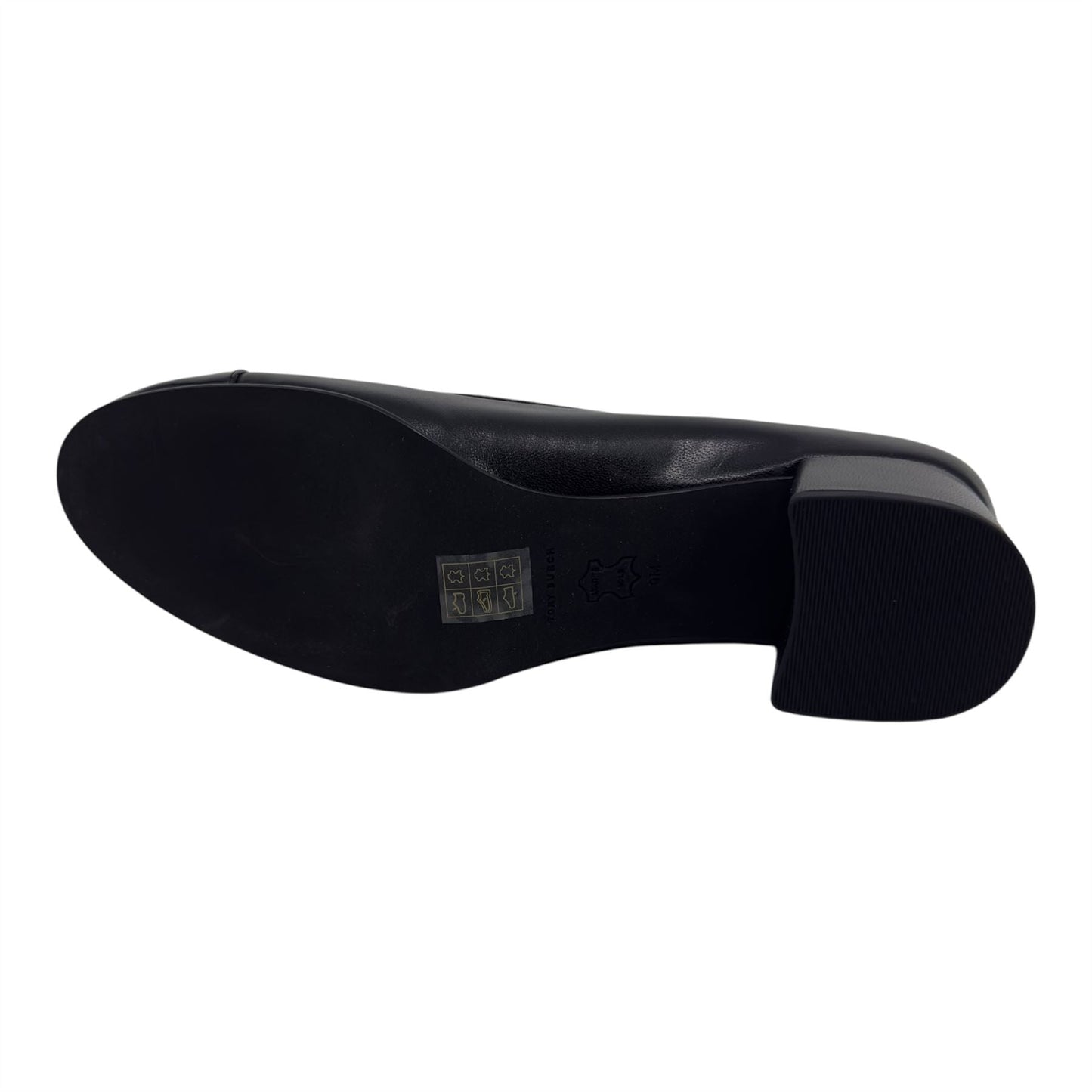 Tory Burch Cap Toe Pump 45MM Perfect Black Womens Heel Goat Leather Pump