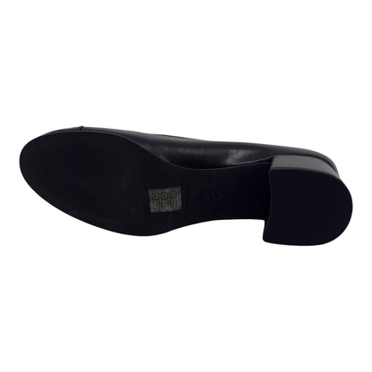 Tory Burch Cap Toe Pump 45MM Perfect Black Womens Heel Goat Leather Pump