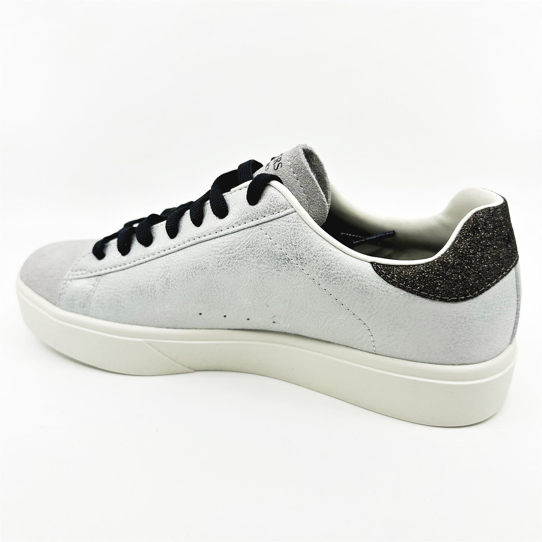 Skechers Eden LX Glimpse Of Glitter Light Gray Black Womens  Athletic Sneakers