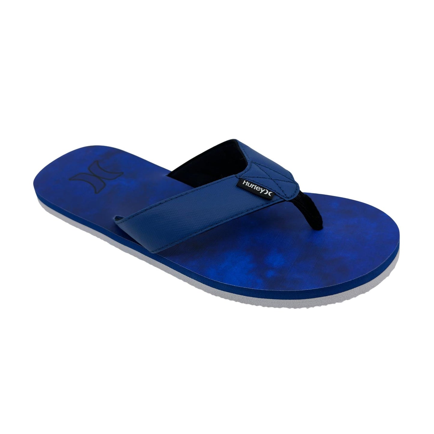 Hurley Logo Blue Combo White Mens Sandal Pool Beach Flip Flop