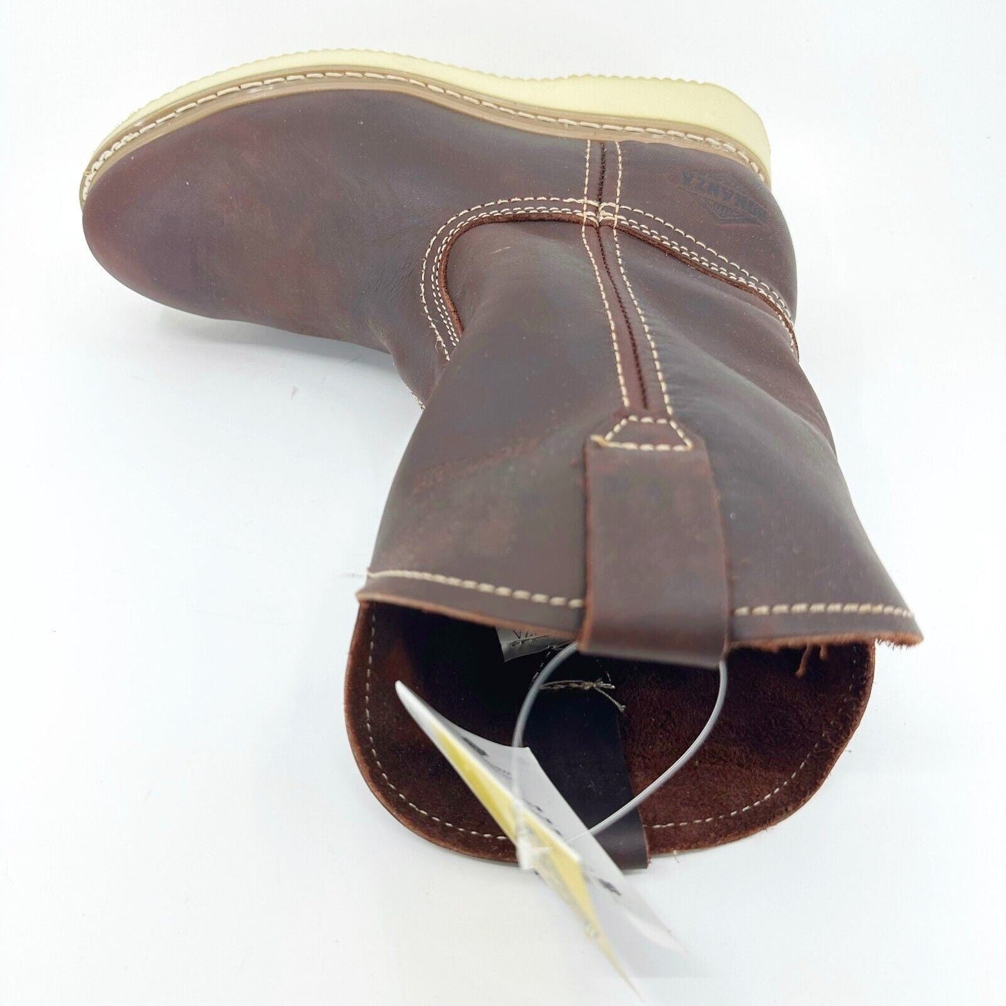 Bonanza 10" Wellington Goodyear Welt Brown Leather Mens Steel Toe Boots BAT102