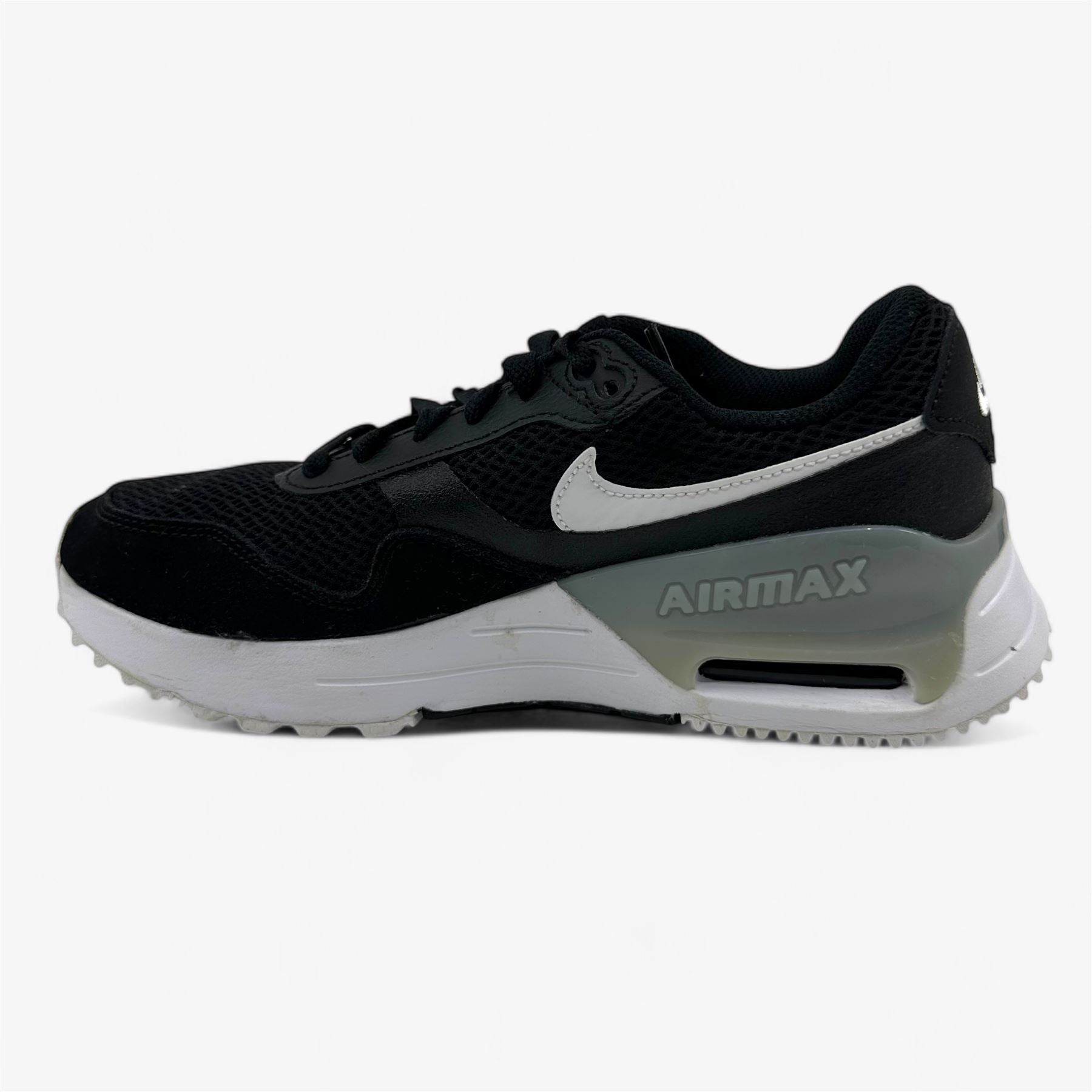 Nike Air Max System Black White Wolf Grey Mens Size 7.5 Athletic Sneaker