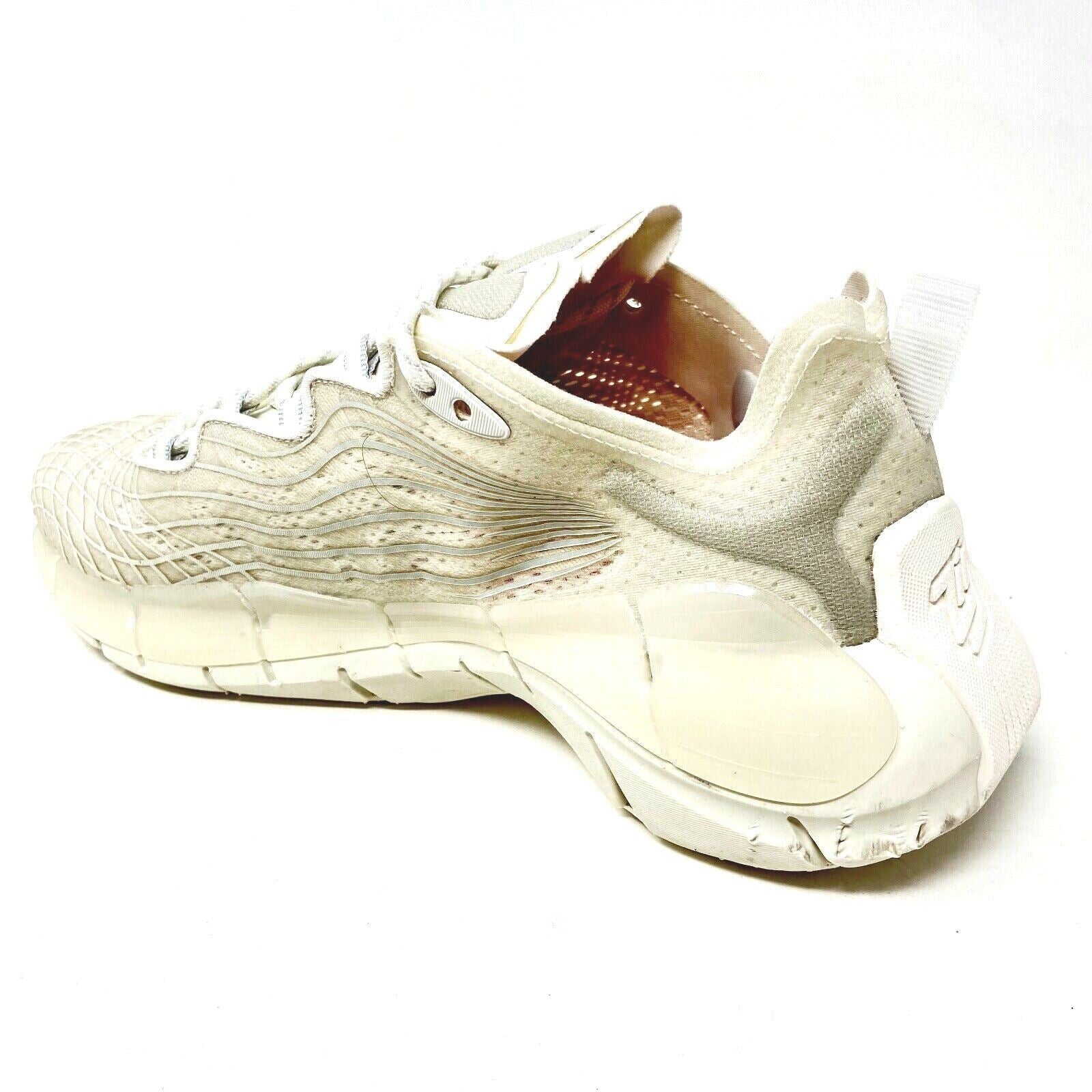 Reebok Zig Kinetica II Chalk Pure Grey Mens Size 8.5 Running Shoes FX9402